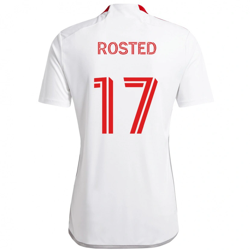 Danxen Kinder Sigurd Rosted #17 Weiß Rot Auswärtstrikot Trikot 2025/26 T-Shirt