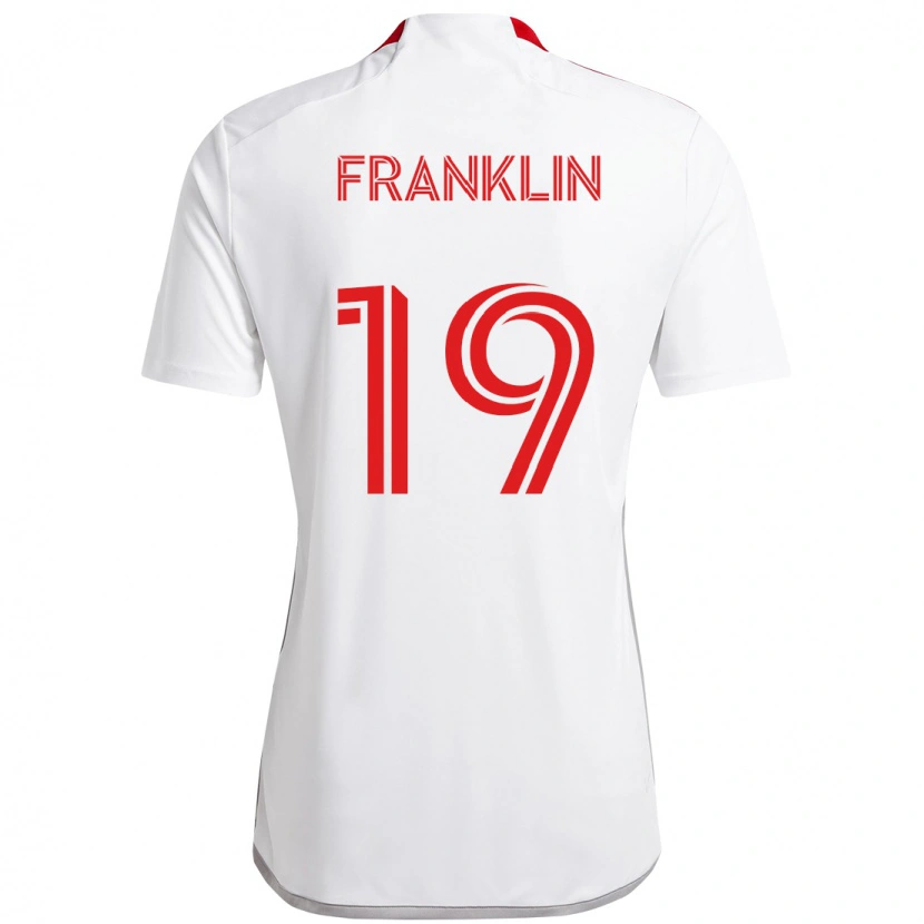 Danxen Kinder Kobe Franklin #19 Weiß Rot Auswärtstrikot Trikot 2025/26 T-Shirt