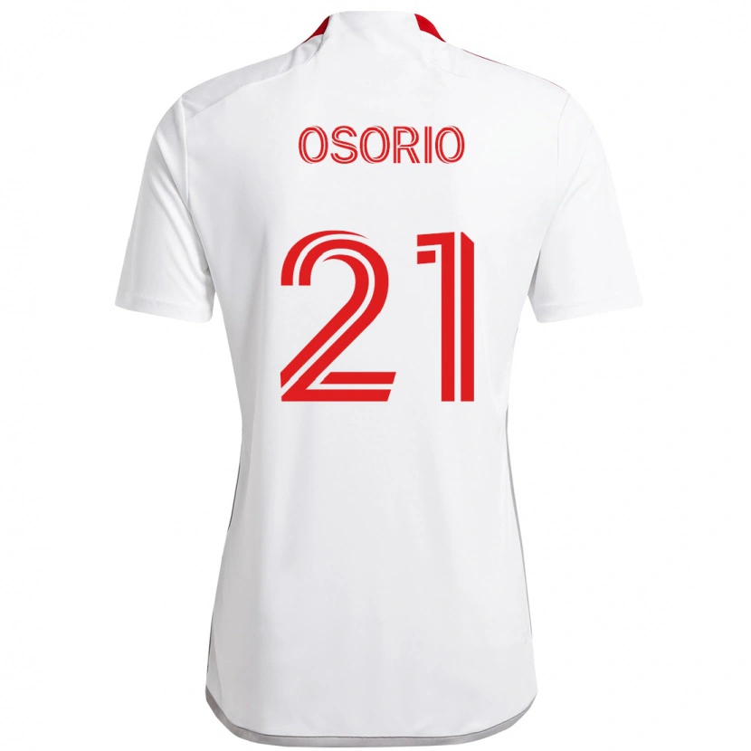 Danxen Kinder Jonathan Osorio #21 Weiß Rot Auswärtstrikot Trikot 2025/26 T-Shirt