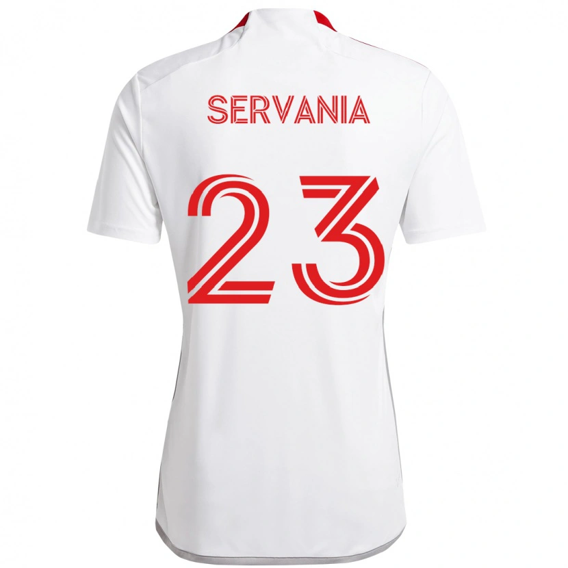 Danxen Kinder Brandon Servania #23 Weiß Rot Auswärtstrikot Trikot 2025/26 T-Shirt