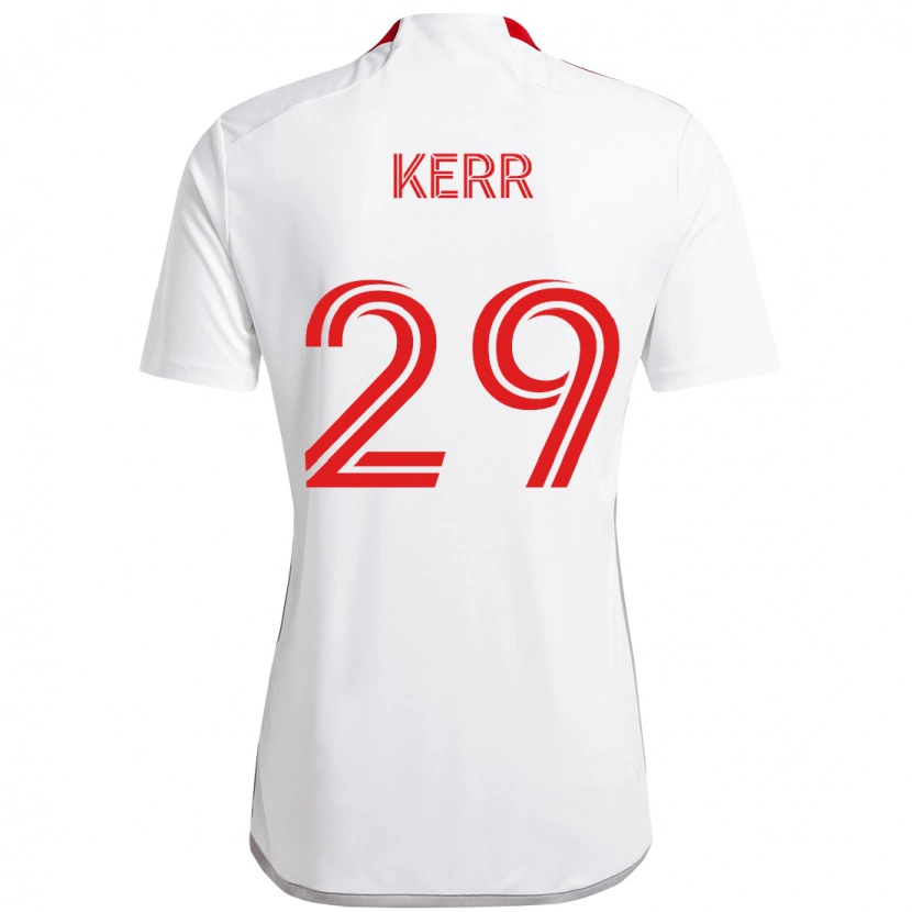 Danxen Kinder Deandre Kerr #29 Weiß Rot Auswärtstrikot Trikot 2025/26 T-Shirt