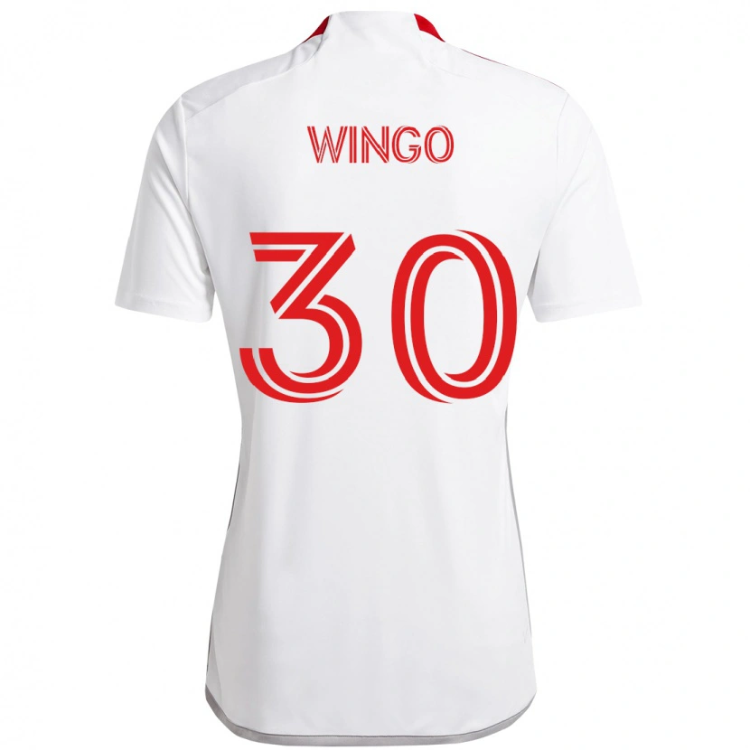 Danxen Kinder Henry Wingo #30 Weiß Rot Auswärtstrikot Trikot 2025/26 T-Shirt