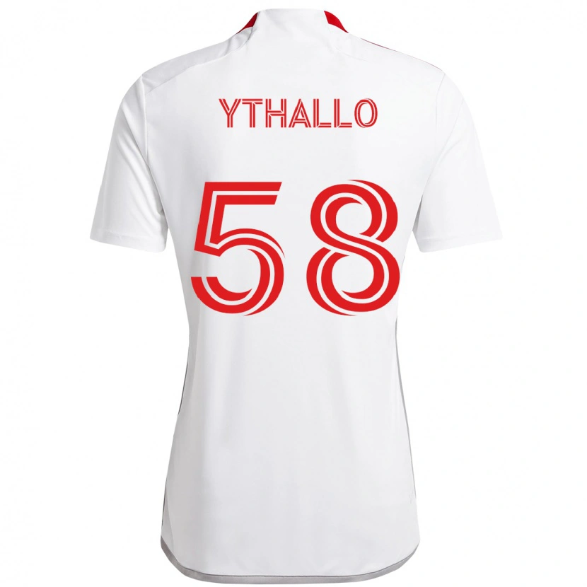 Danxen Kinder Ythallo #58 Weiß Rot Auswärtstrikot Trikot 2025/26 T-Shirt