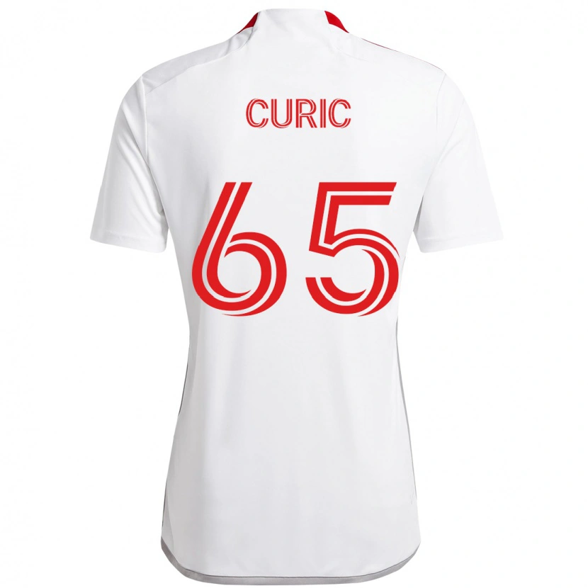 Danxen Kinder Antony Curic #65 Weiß Rot Auswärtstrikot Trikot 2025/26 T-Shirt