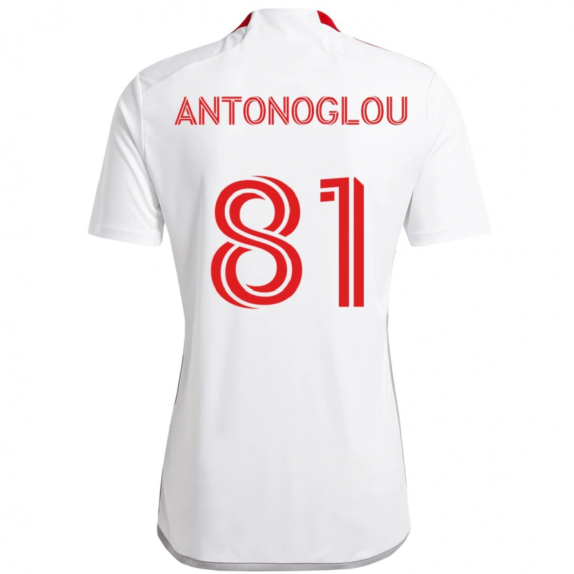 Danxen Kinder Themi Antonoglou #81 Weiß Rot Auswärtstrikot Trikot 2025/26 T-Shirt