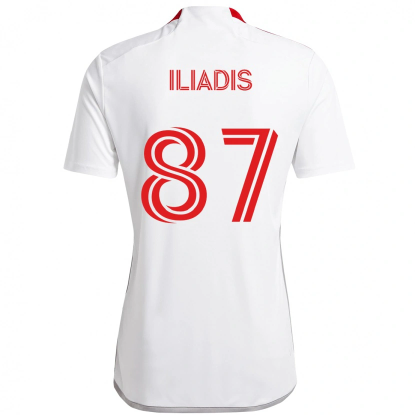 Danxen Kinder Costa Iliadis #87 Weiß Rot Auswärtstrikot Trikot 2025/26 T-Shirt