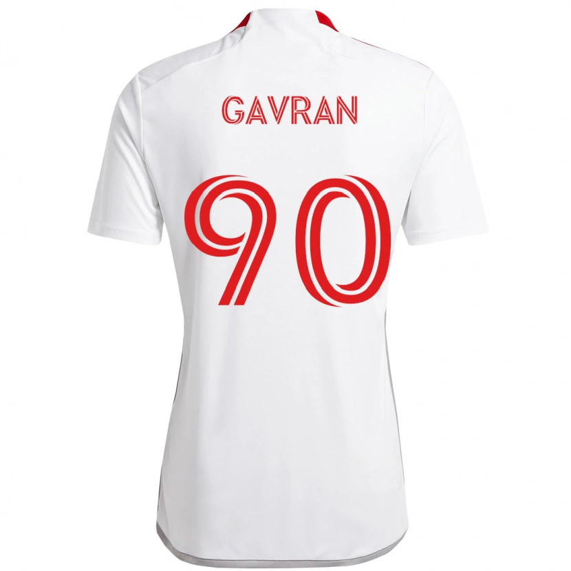 Danxen Kinder Luka Gavran #90 Weiß Rot Auswärtstrikot Trikot 2025/26 T-Shirt