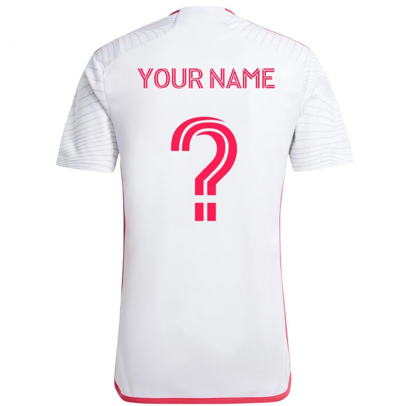 Danxen Kinder Ihren Namen #0 Weiß Magenta Auswärtstrikot Trikot 2025/26 T-Shirt