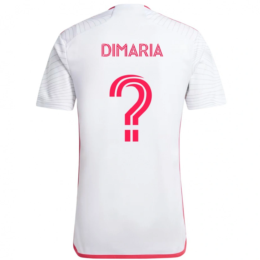 Danxen Kinder John Dimaria #0 Weiß Magenta Auswärtstrikot Trikot 2025/26 T-Shirt