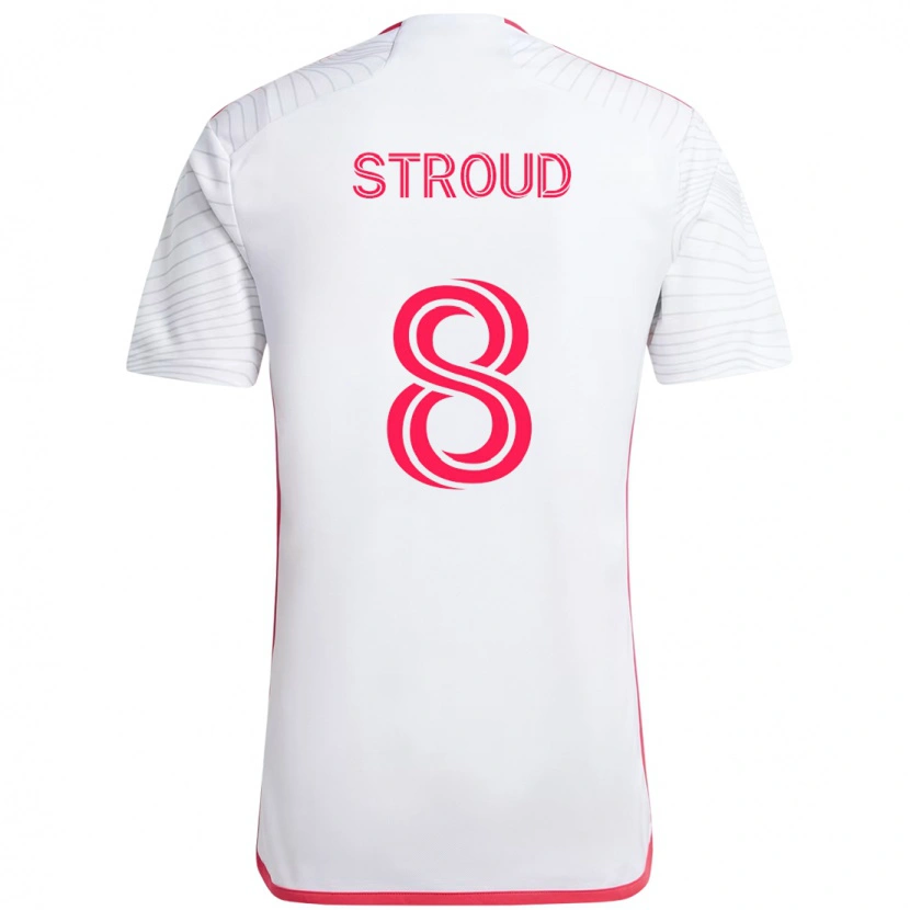 Danxen Kinder Jared Stroud #8 Weiß Magenta Auswärtstrikot Trikot 2025/26 T-Shirt