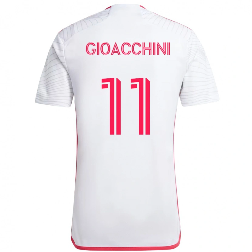 Danxen Kinder Nicholas Gioacchini #11 Weiß Magenta Auswärtstrikot Trikot 2025/26 T-Shirt