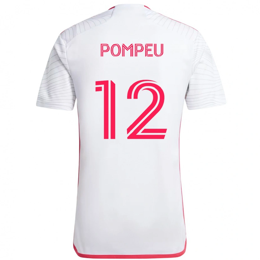 Danxen Kinder Célio Pompeu #12 Weiß Magenta Auswärtstrikot Trikot 2025/26 T-Shirt