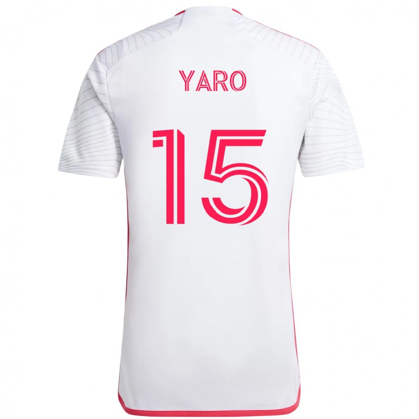 Danxen Kinder Joshua Yaro #15 Weiß Magenta Auswärtstrikot Trikot 2025/26 T-Shirt