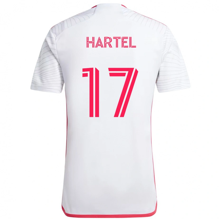 Danxen Kinder Marcel Hartel #17 Weiß Magenta Auswärtstrikot Trikot 2025/26 T-Shirt