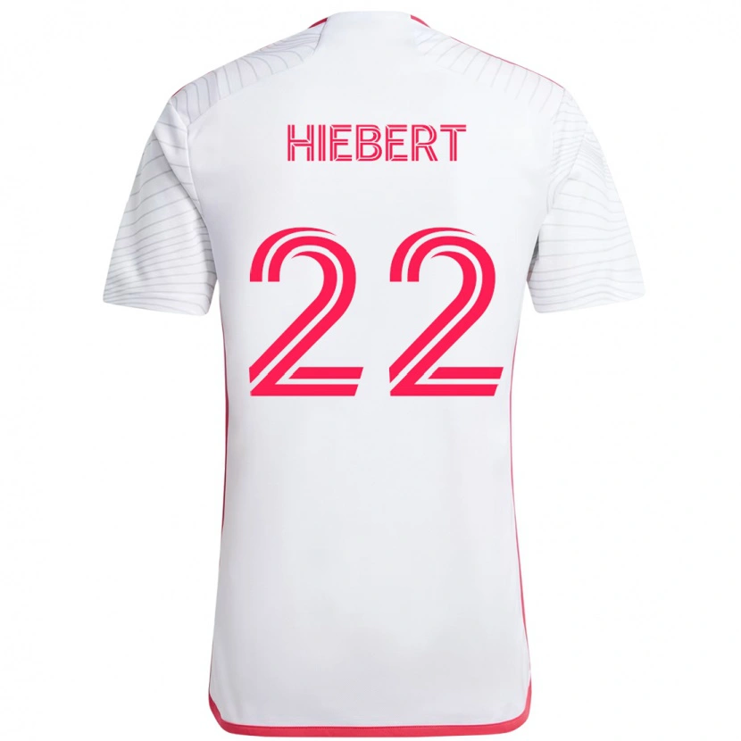 Danxen Kinder Kyle Hiebert #22 Weiß Magenta Auswärtstrikot Trikot 2025/26 T-Shirt