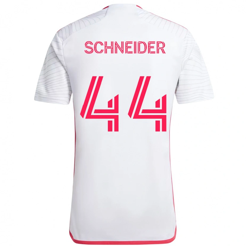 Danxen Kinder Max Schneider #44 Weiß Magenta Auswärtstrikot Trikot 2025/26 T-Shirt