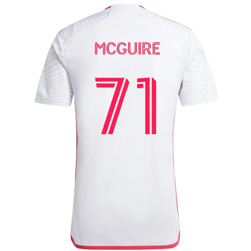 Danxen Kinder Nolan Mcguire #71 Weiß Magenta Auswärtstrikot Trikot 2025/26 T-Shirt