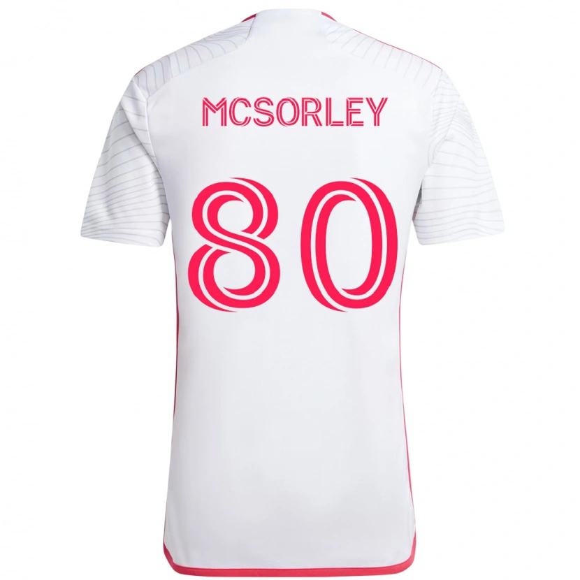 Danxen Kinder Brendan Mcsorley #80 Weiß Magenta Auswärtstrikot Trikot 2025/26 T-Shirt