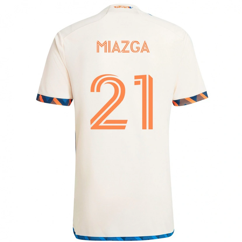 Danxen Kinder Matt Miazga #21 Weiß Blau Orange Auswärtstrikot Trikot 2025/26 T-Shirt