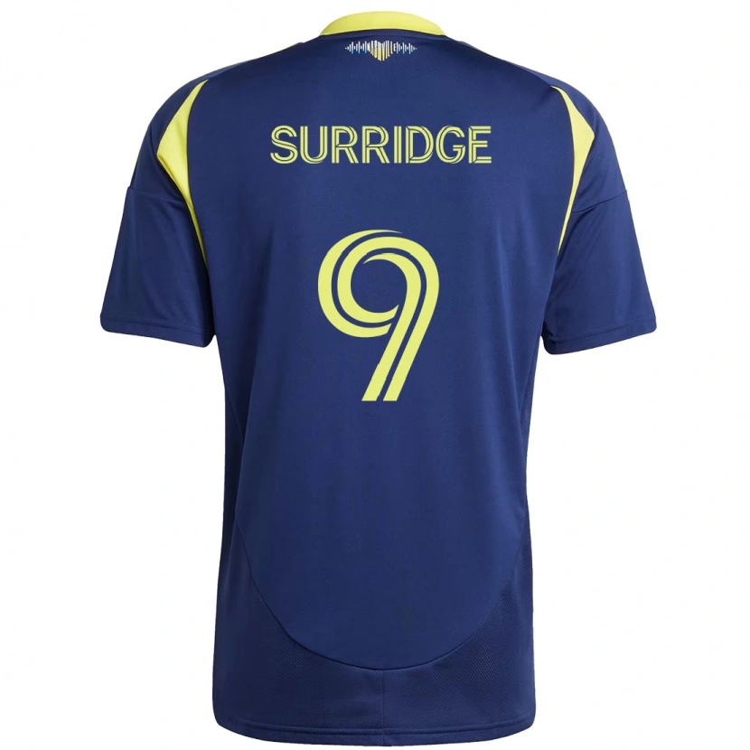 Danxen Kinder Sam Surridge #9 Marineblau Gelb Auswärtstrikot Trikot 2025/26 T-Shirt
