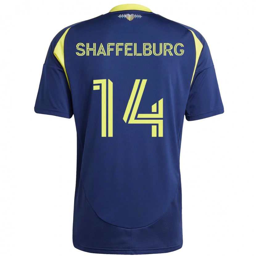 Danxen Kinder Jacob Shaffelburg #14 Marineblau Gelb Auswärtstrikot Trikot 2025/26 T-Shirt