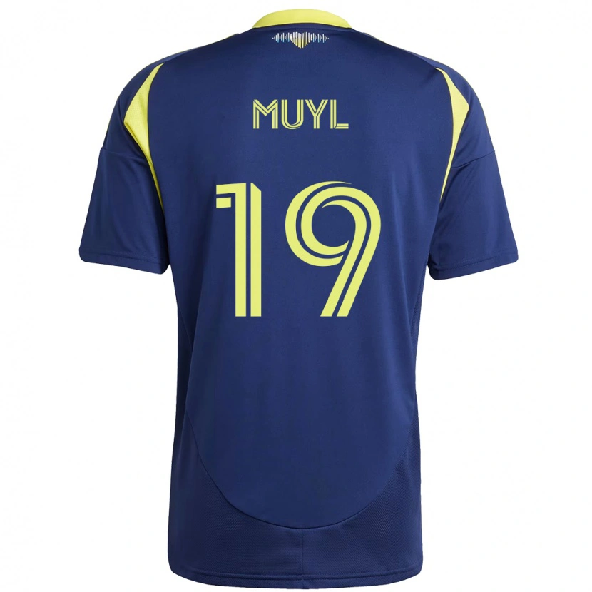 Danxen Kinder Alex Muyl #19 Marineblau Gelb Auswärtstrikot Trikot 2025/26 T-Shirt