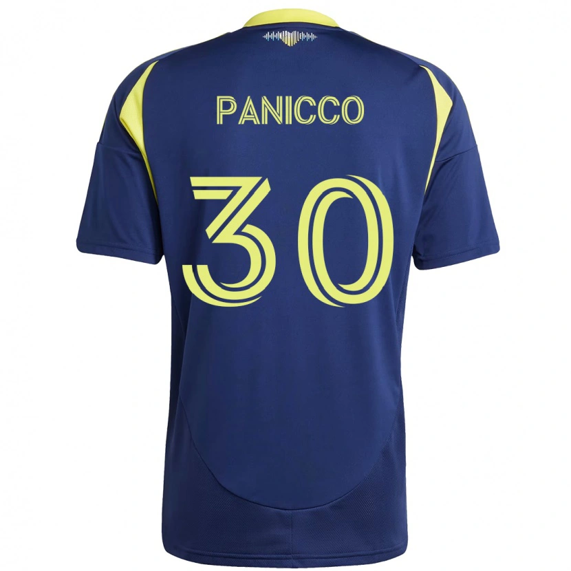 Danxen Kinder Elliot Panicco #30 Marineblau Gelb Auswärtstrikot Trikot 2025/26 T-Shirt