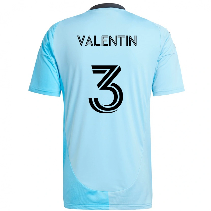 Danxen Kinder Zarek Valentin #3 Himmelblau Auswärtstrikot Trikot 2025/26 T-Shirt