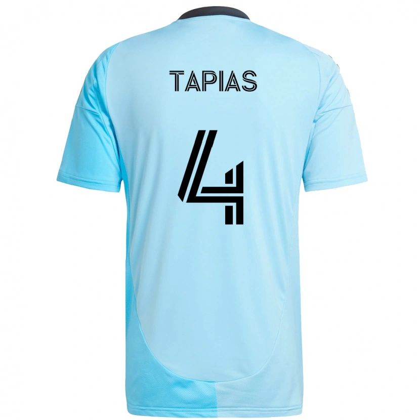 Danxen Kinder Miguel Tapias #4 Himmelblau Auswärtstrikot Trikot 2025/26 T-Shirt