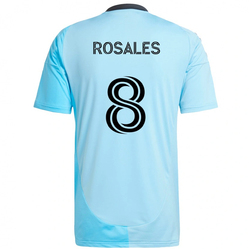 Danxen Kinder Joseph Rosales #8 Himmelblau Auswärtstrikot Trikot 2025/26 T-Shirt