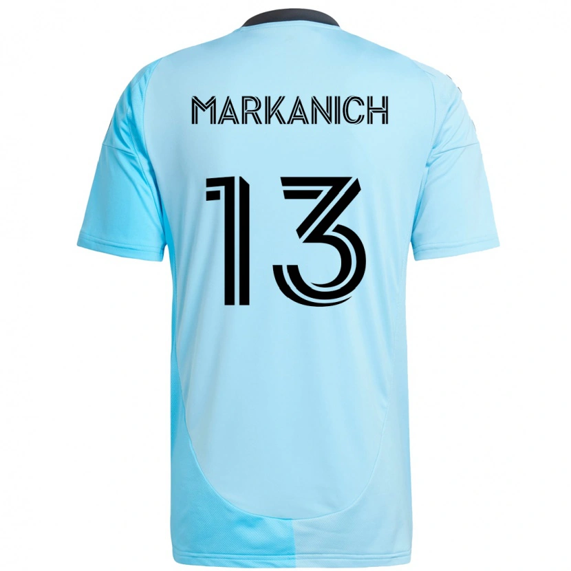 Danxen Kinder Anthony Markanich Jr. #13 Himmelblau Auswärtstrikot Trikot 2025/26 T-Shirt