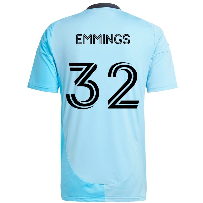 Danxen Kinder Fred Emmings #32 Himmelblau Auswärtstrikot Trikot 2025/26 T-Shirt