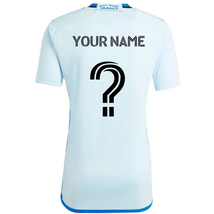 Danxen Kinder Ihren Namen #0 Himmelblau Dunkelblau Auswärtstrikot Trikot 2025/26 T-Shirt