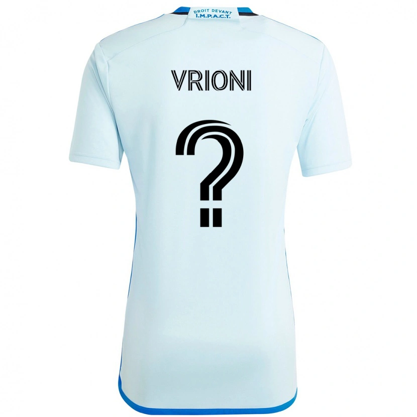 Danxen Kinder Giacomo Vrioni #0 Himmelblau Dunkelblau Auswärtstrikot Trikot 2025/26 T-Shirt