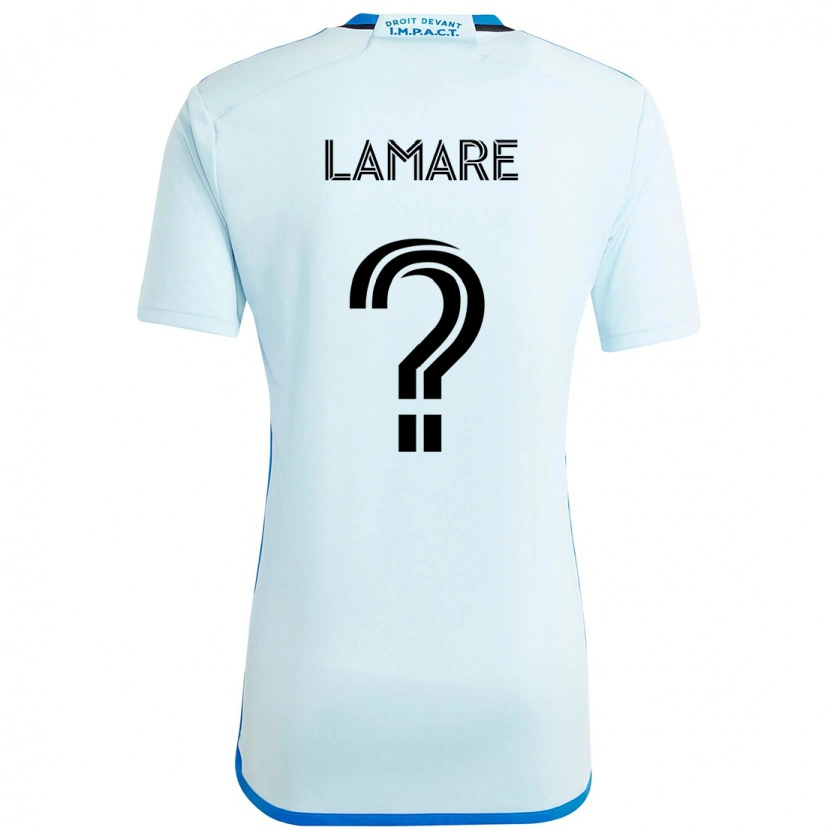 Danxen Kinder Samuel Lamare #0 Himmelblau Dunkelblau Auswärtstrikot Trikot 2025/26 T-Shirt