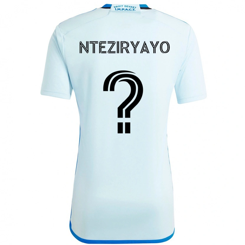Danxen Kinder Josh Nteziryayo #0 Himmelblau Dunkelblau Auswärtstrikot Trikot 2025/26 T-Shirt