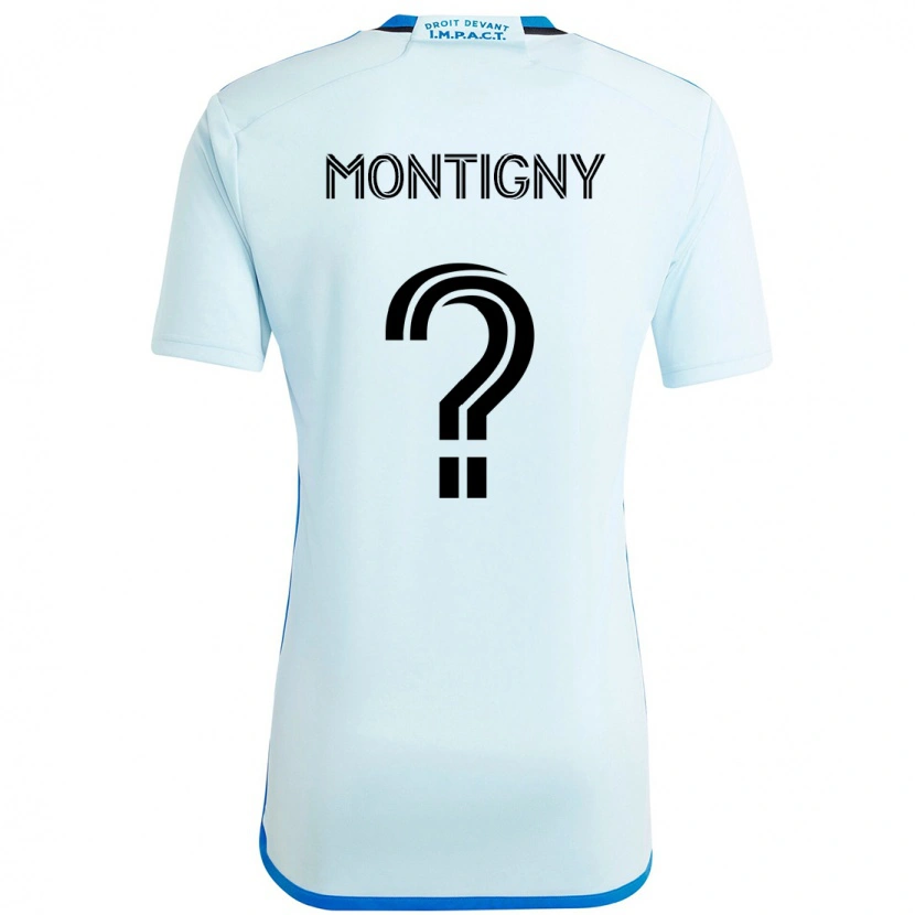 Danxen Kinder Gaël De Montigny #0 Himmelblau Dunkelblau Auswärtstrikot Trikot 2025/26 T-Shirt
