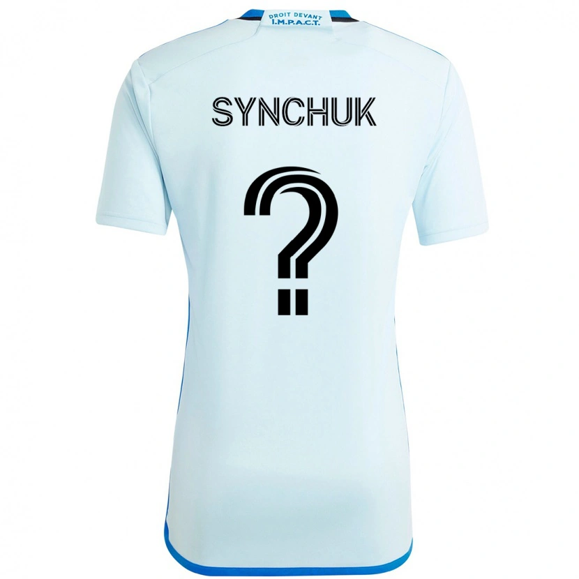 Danxen Kinder Gennadiy Synchuk #0 Himmelblau Dunkelblau Auswärtstrikot Trikot 2025/26 T-Shirt