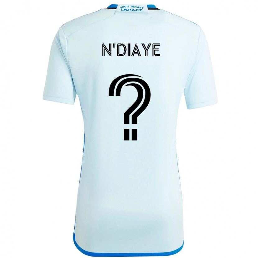 Danxen Kinder Antoine N'diaye #0 Himmelblau Dunkelblau Auswärtstrikot Trikot 2025/26 T-Shirt