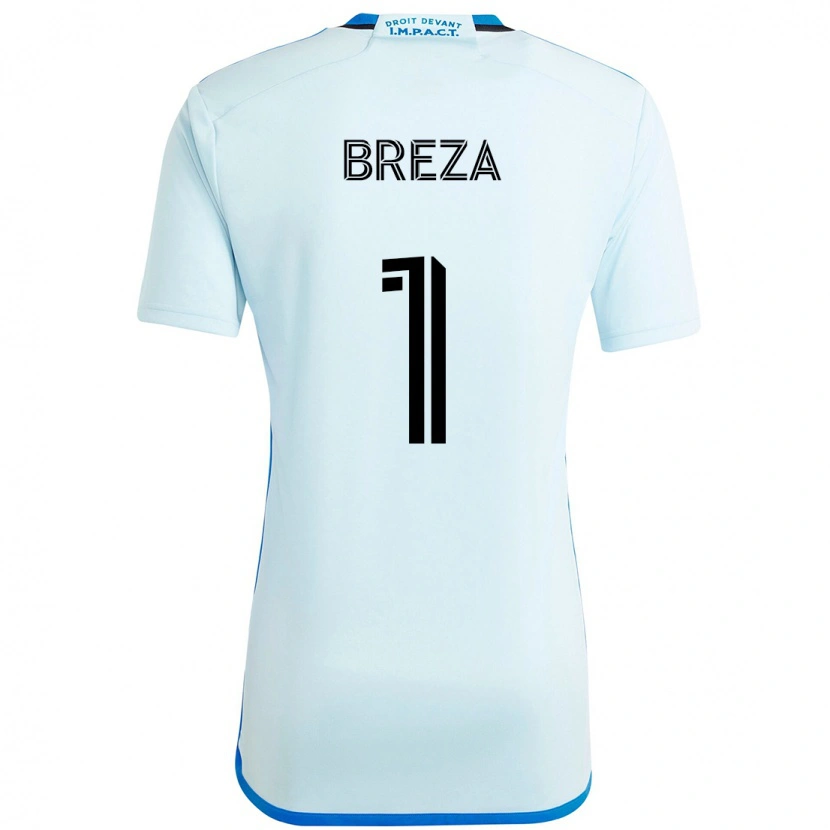 Danxen Kinder Sebastian Breza #1 Himmelblau Dunkelblau Auswärtstrikot Trikot 2025/26 T-Shirt
