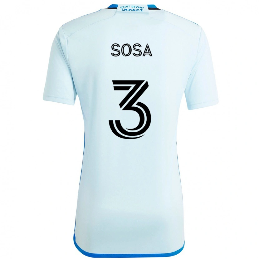 Danxen Kinder Joaquín Sosa #3 Himmelblau Dunkelblau Auswärtstrikot Trikot 2025/26 T-Shirt