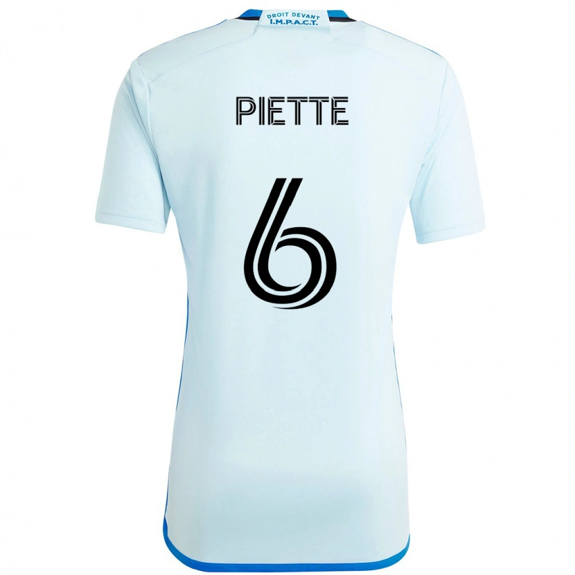 Danxen Kinder Samuel Piette #6 Himmelblau Dunkelblau Auswärtstrikot Trikot 2025/26 T-Shirt