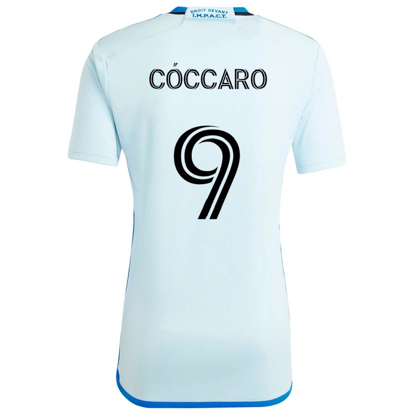 Danxen Kinder Matías Cóccaro #9 Himmelblau Dunkelblau Auswärtstrikot Trikot 2025/26 T-Shirt