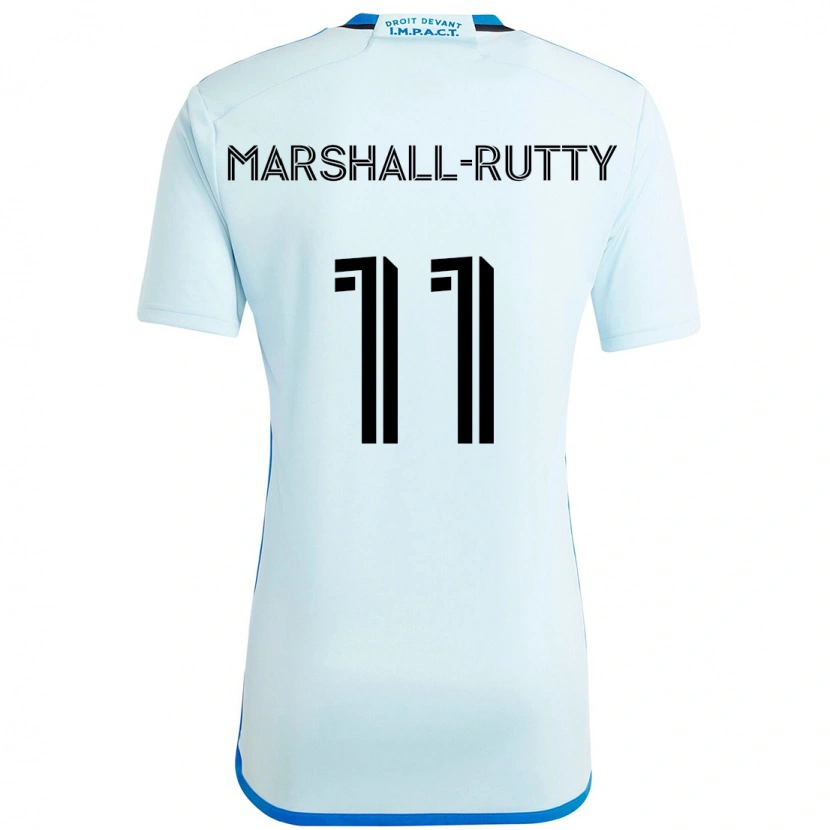Danxen Kinder Jahkeele Marshall-Rutty #11 Himmelblau Dunkelblau Auswärtstrikot Trikot 2025/26 T-Shirt