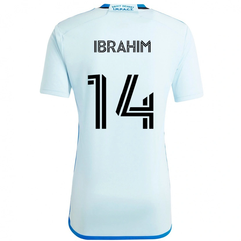 Danxen Kinder Sunusi Ibrahim #14 Himmelblau Dunkelblau Auswärtstrikot Trikot 2025/26 T-Shirt