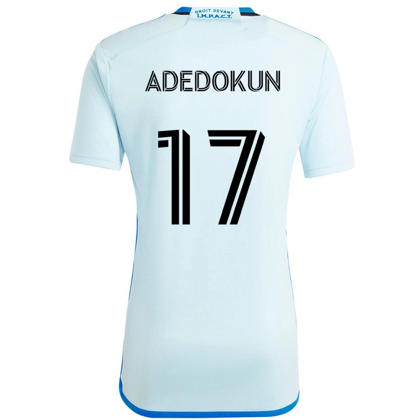 Danxen Kinder Michael Adedokun #17 Himmelblau Dunkelblau Auswärtstrikot Trikot 2025/26 T-Shirt