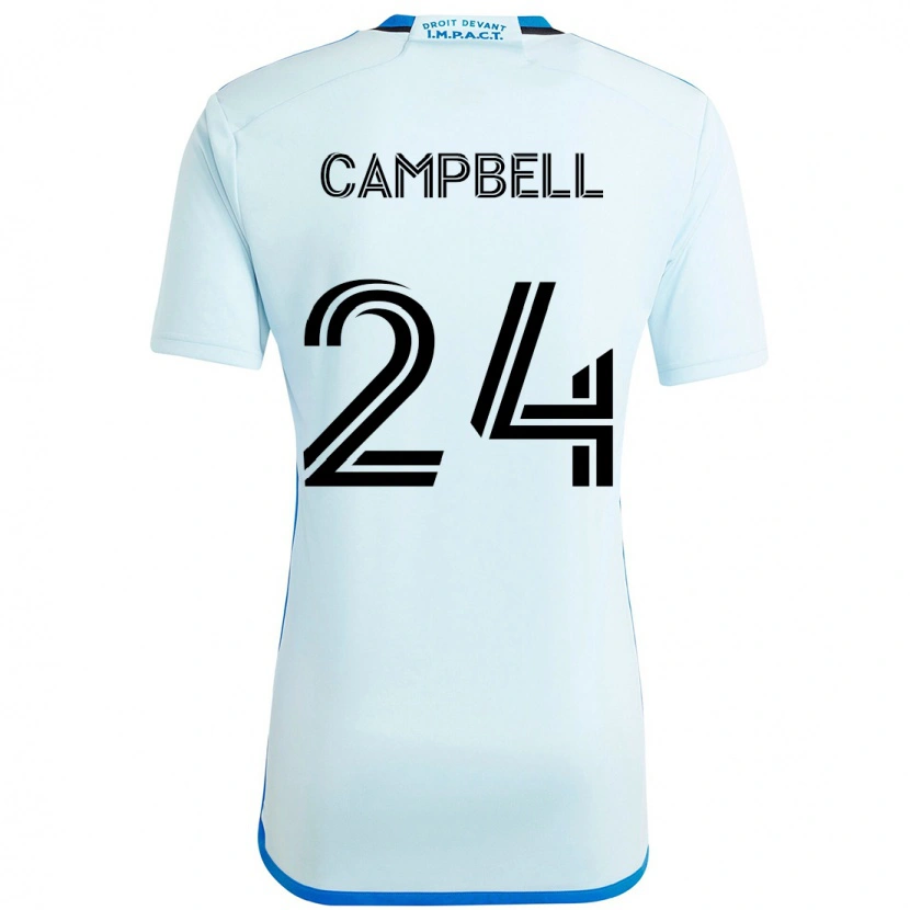 Danxen Kinder George Campbell #24 Himmelblau Dunkelblau Auswärtstrikot Trikot 2025/26 T-Shirt