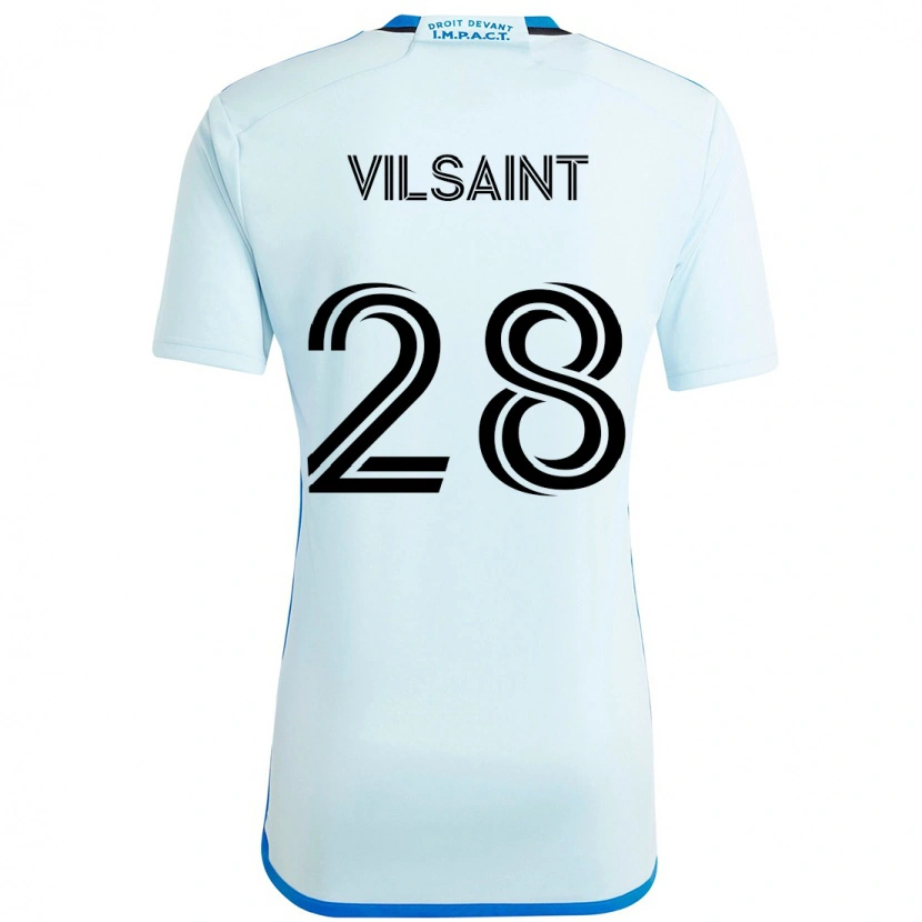 Danxen Kinder Jules-Anthony Vilsaint #28 Himmelblau Dunkelblau Auswärtstrikot Trikot 2025/26 T-Shirt