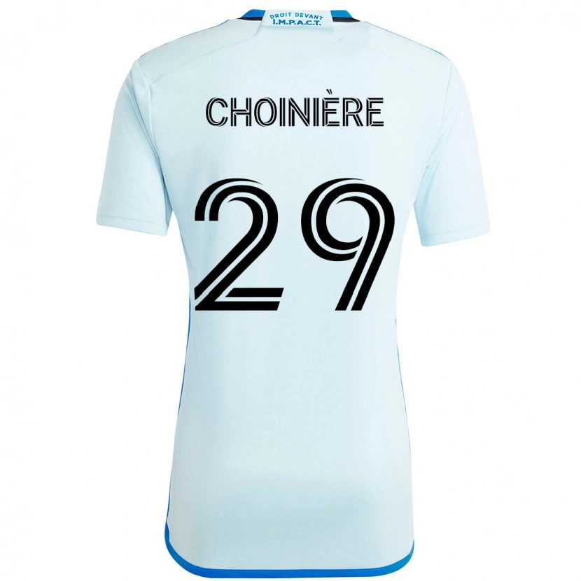 Danxen Kinder Mathieu Choinière #29 Himmelblau Dunkelblau Auswärtstrikot Trikot 2025/26 T-Shirt
