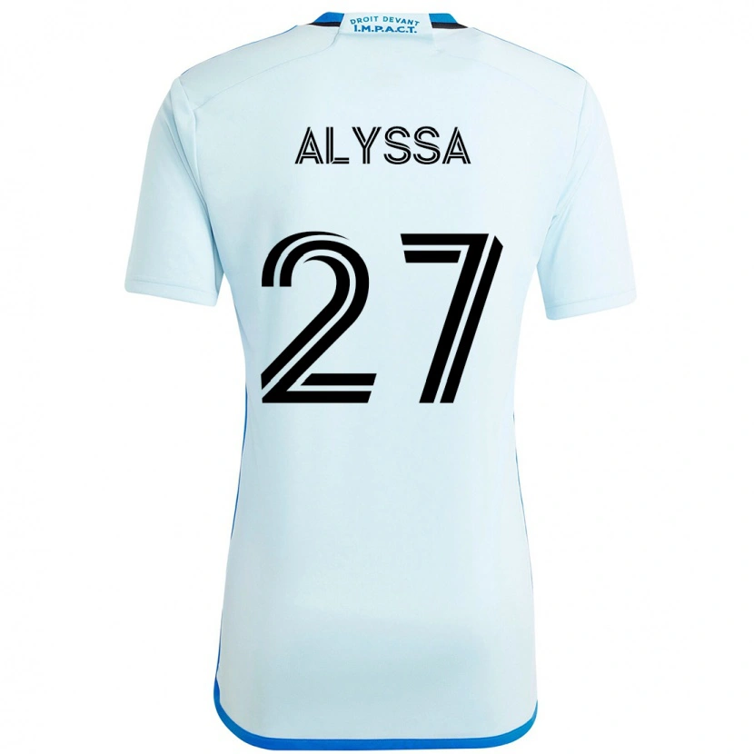Danxen Kinder Garreaud Alyssa #27 Himmelblau Dunkelblau Auswärtstrikot Trikot 2025/26 T-Shirt